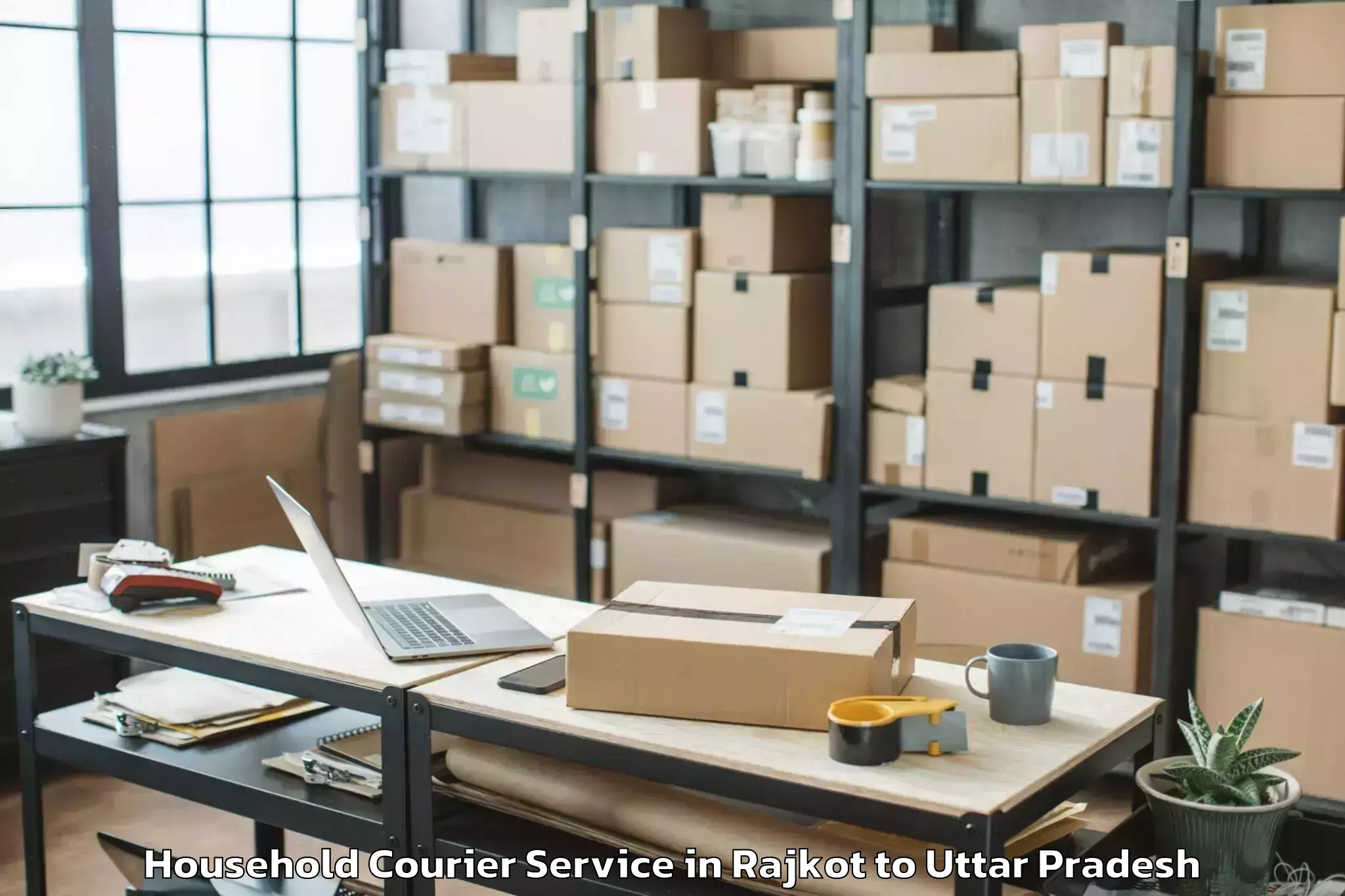 Get Rajkot to Lucknow Household Courier